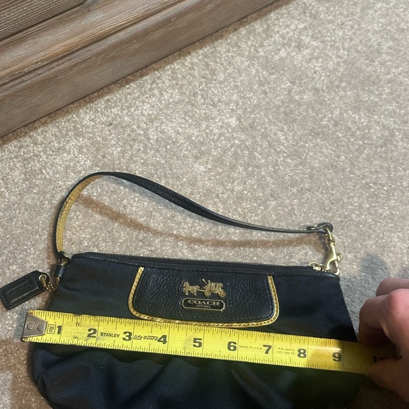 Coach Black and Gold Wristlet - Picture 9 of 13